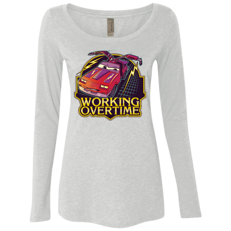 Working Overtime Women's Triblend Long Sleeve Shirt