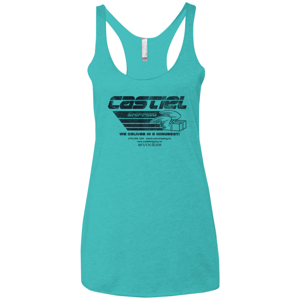 Castiel Shipping Women's Triblend Racerback Tank