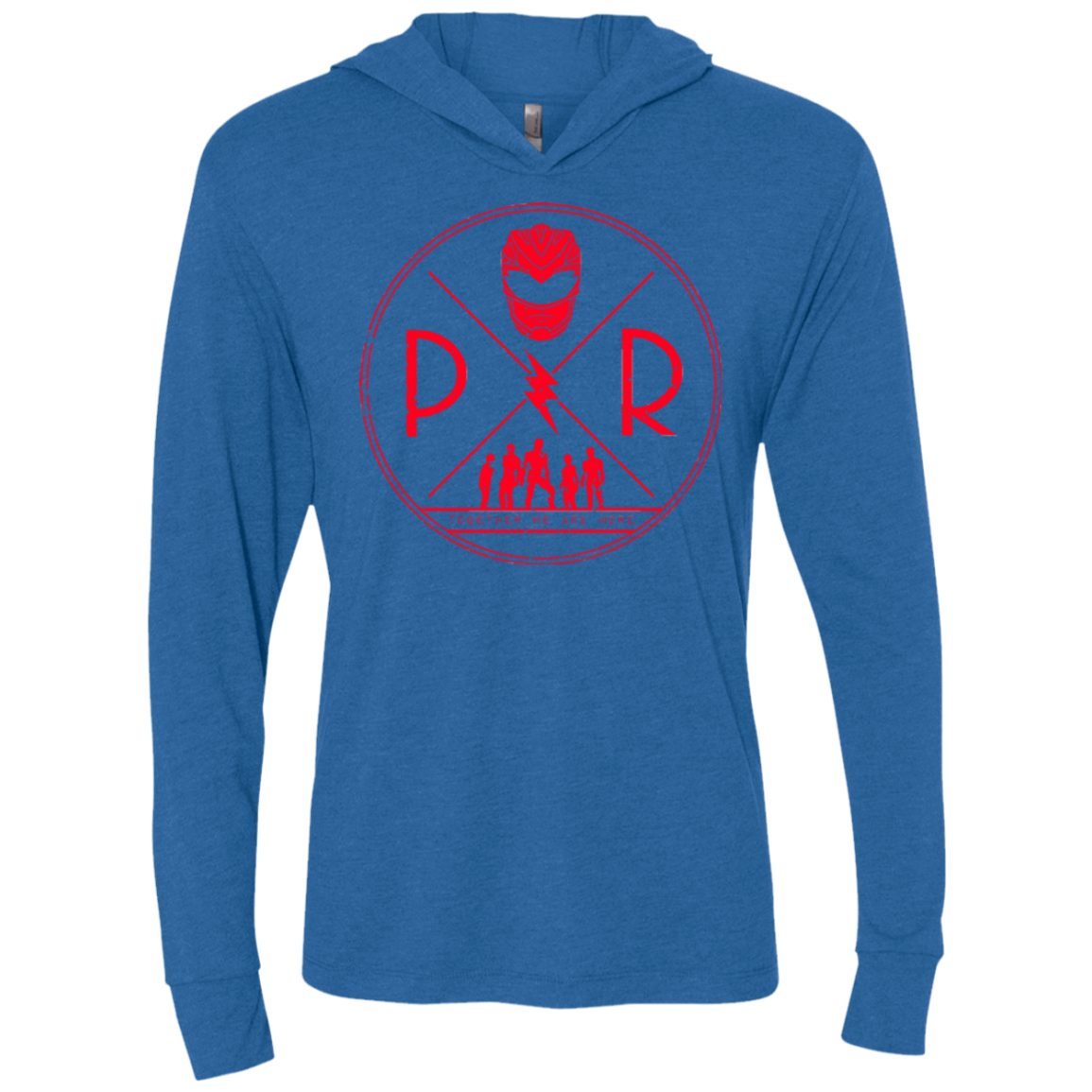 Red Power Triblend Long Sleeve Hoodie Tee