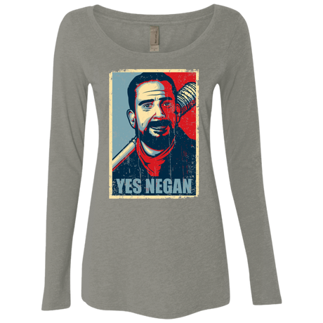 Yes Negan Women's Triblend Long Sleeve Shirt