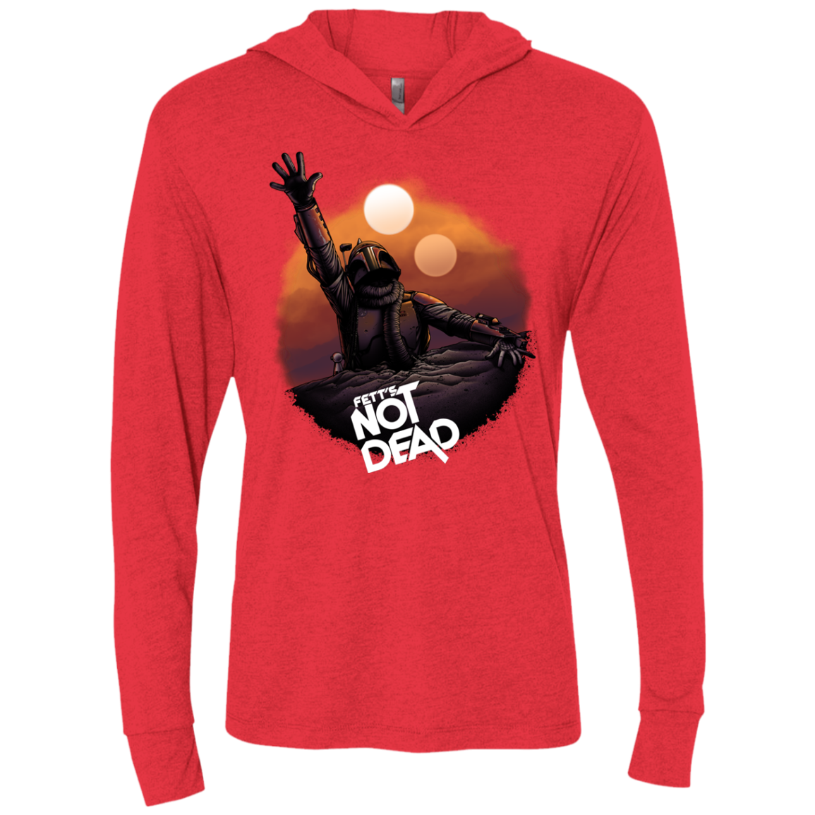 Back From The Pit Triblend Long Sleeve Hoodie Tee