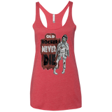 Old Rockers Never Die Women's Triblend Racerback Tank