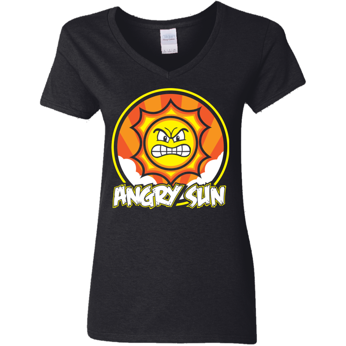 Angry Sun Women's V-Neck T-Shirt