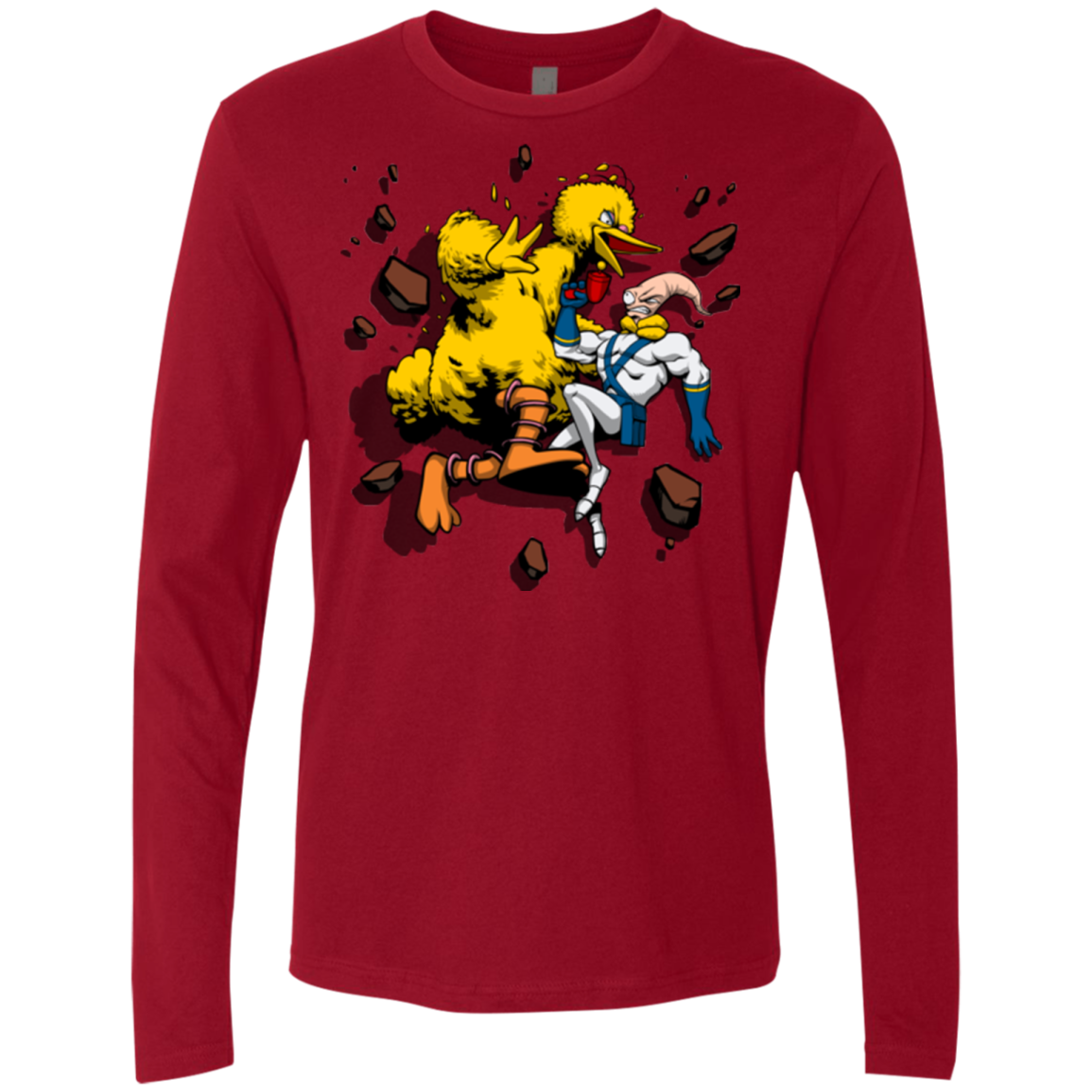 Big Bird and Worm Men's Premium Long Sleeve