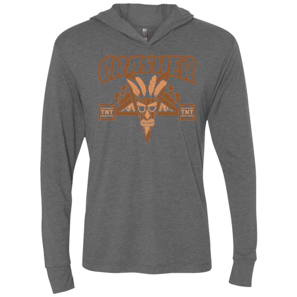 CRASHER Triblend Long Sleeve Hoodie Tee