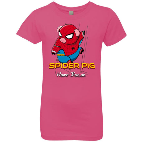 Spider Pig Build Line Girls Premium T-Shirt