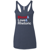 Blood Love Rhetoric Women's Triblend Racerback Tank