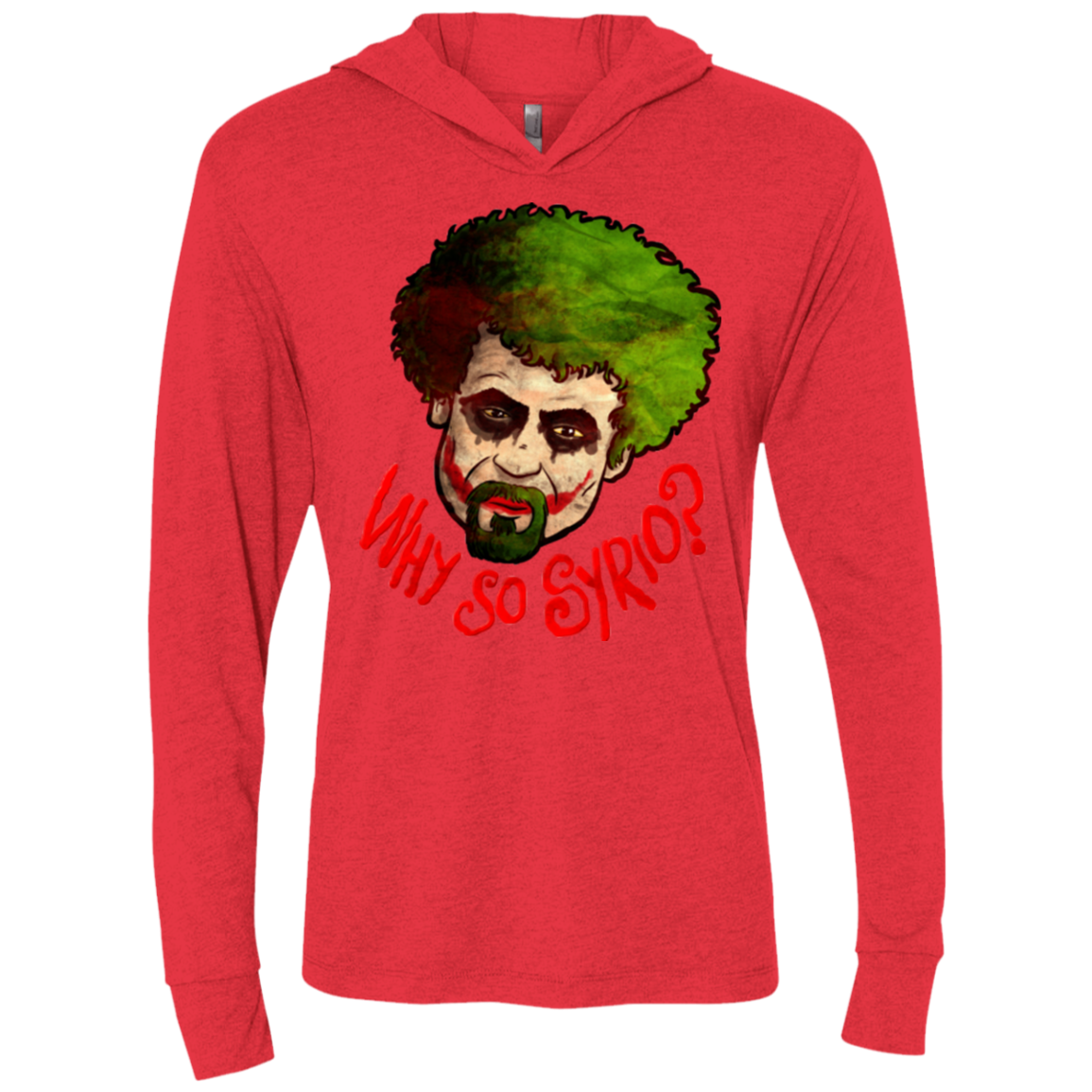 Why So Syrio Triblend Long Sleeve Hoodie Tee