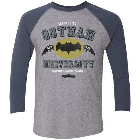 Gotham University Men's Triblend 3/4 Sleeve