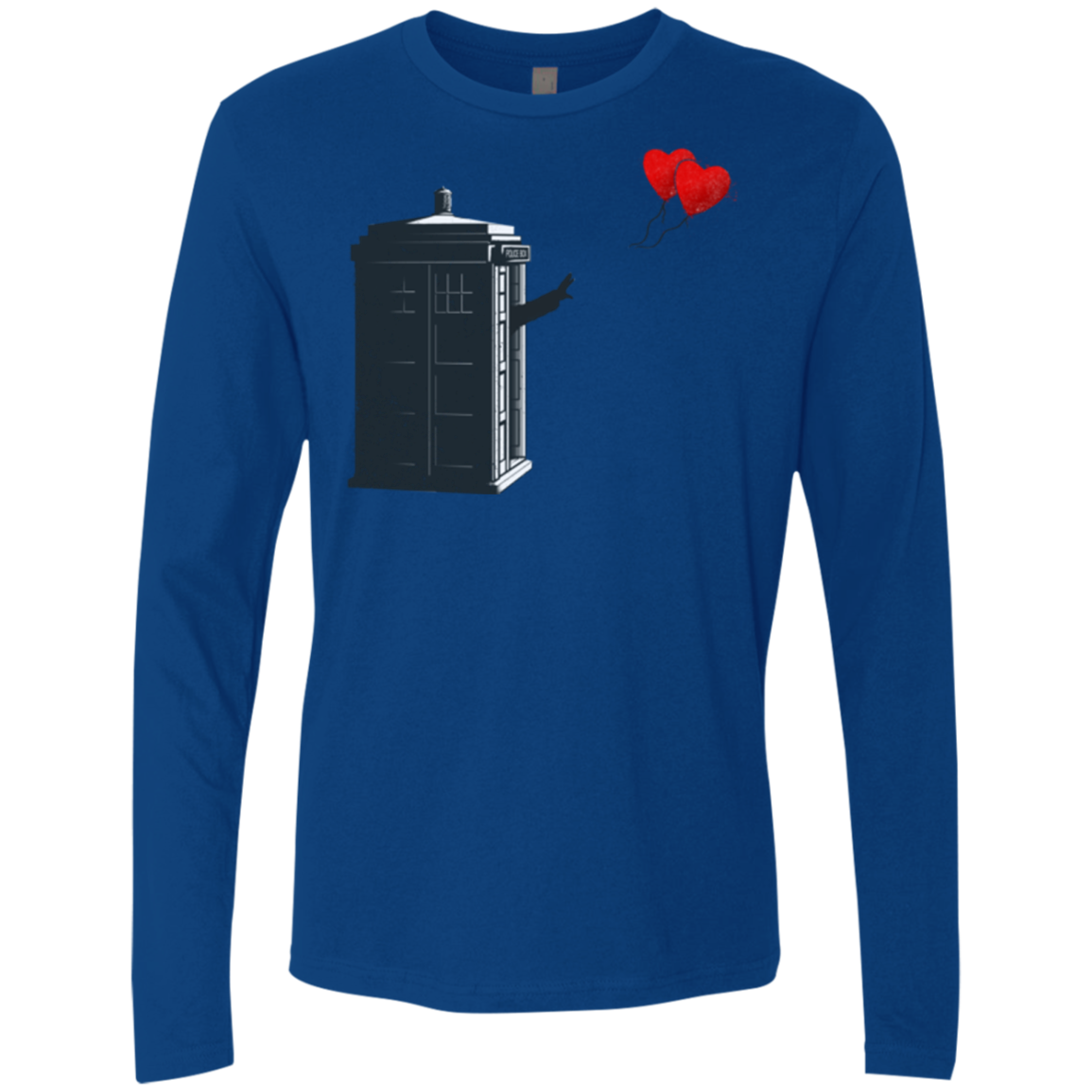 Dr Banksy Heart Balloon Men's Premium Long Sleeve