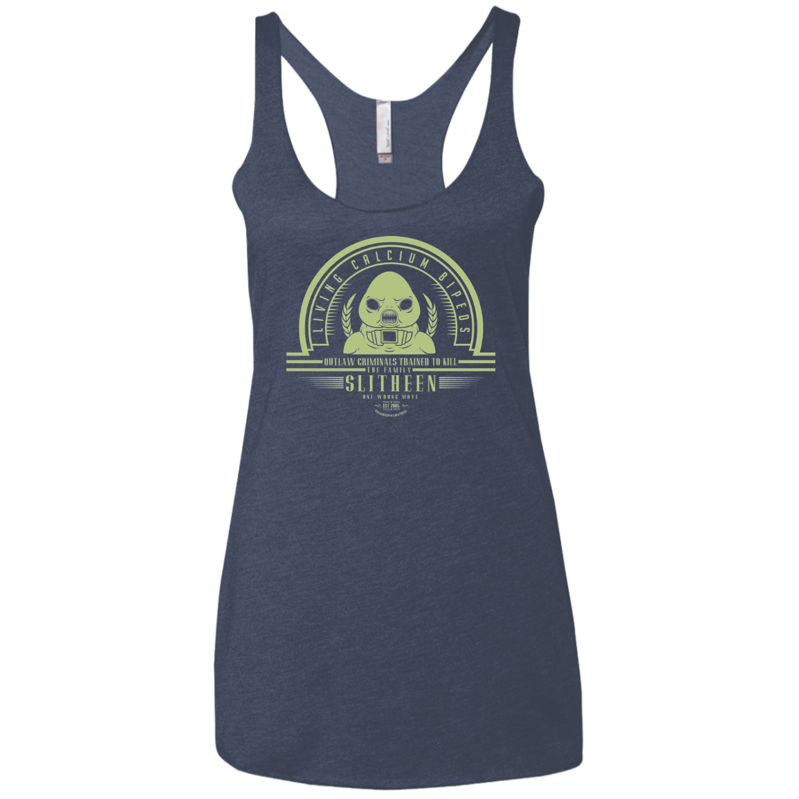 Who Villains Slitheen Women's Triblend Racerback Tank