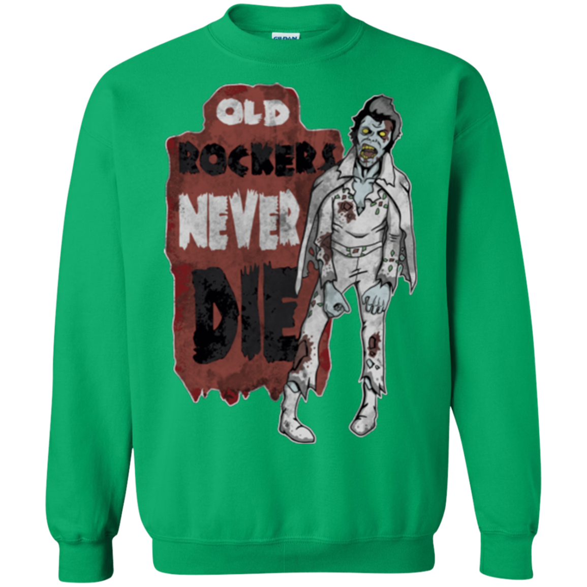 Old Rockers Never Die Crewneck Sweatshirt