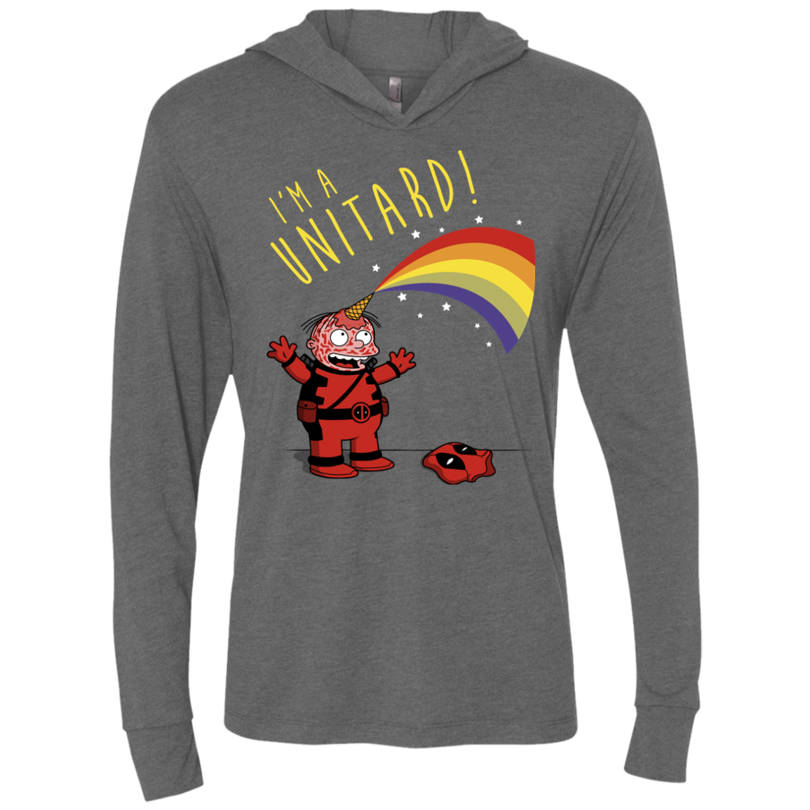 unitard-Raffiti Triblend Long Sleeve Hoodie Tee