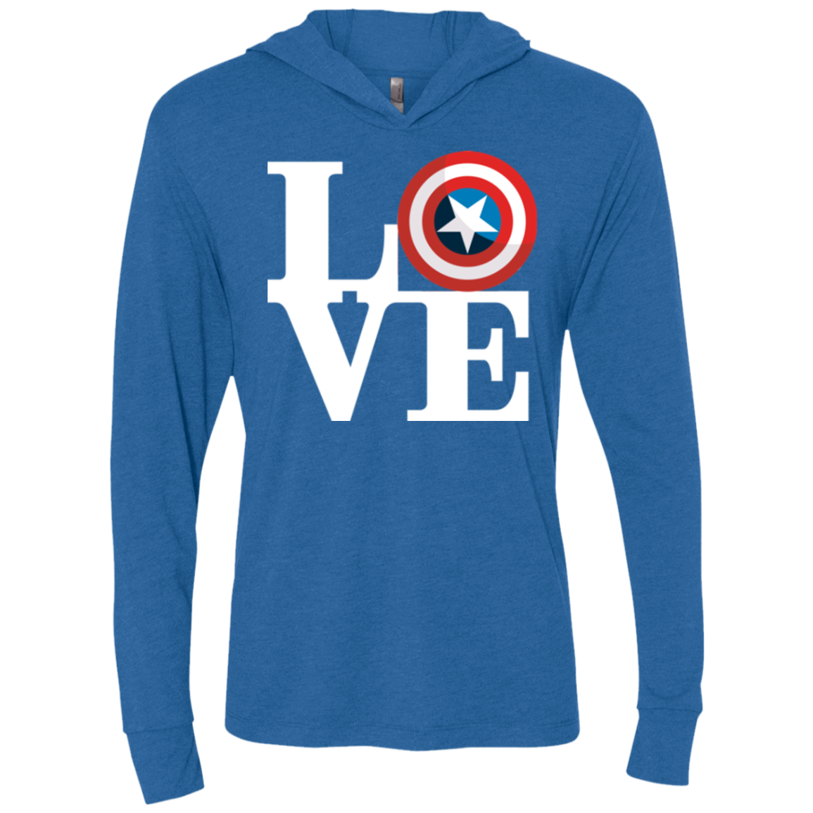 Captain's Love Triblend Long Sleeve Hoodie Tee