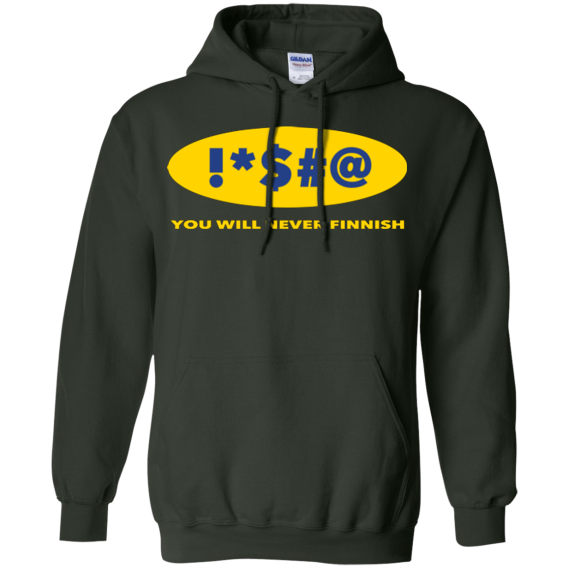 Swearing Never Finnish Pullover Hoodie