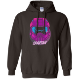 Spartan Helmet 80's Pullover Hoodie