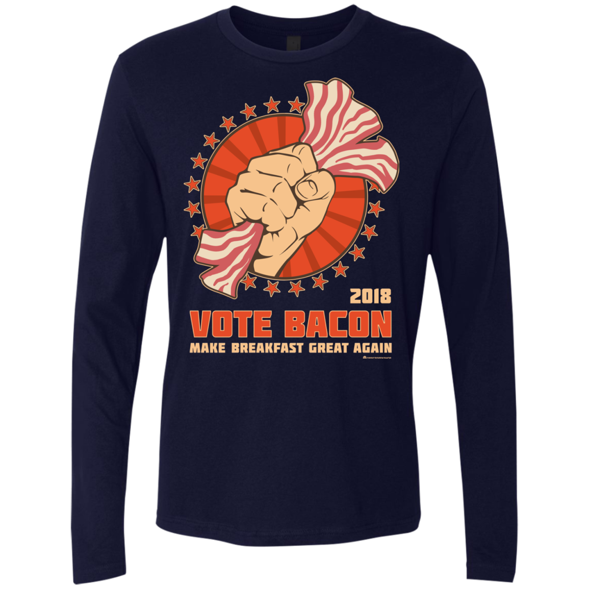 Vote Bacon In 2018 Men's Premium Long Sleeve