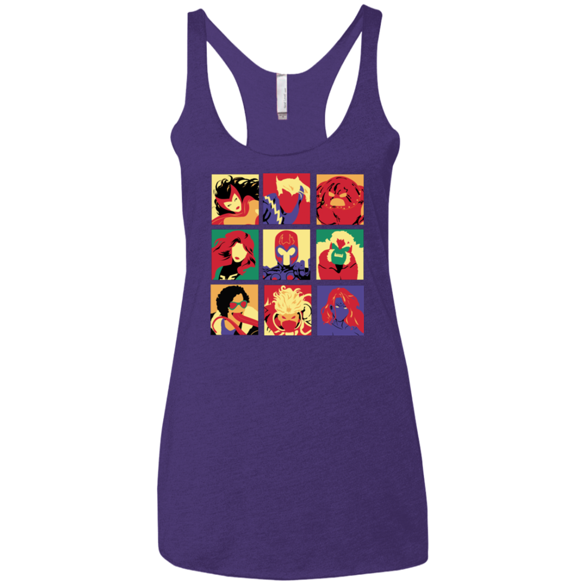 X villains pop Women's Triblend Racerback Tank