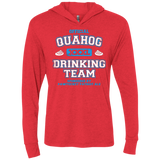 Quahog Drinking Team Triblend Long Sleeve Hoodie Tee