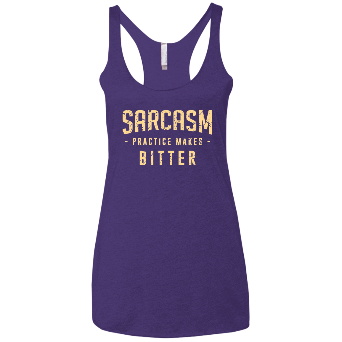 PRACTICE MAKES BITTER Women's Triblend Racerback Tank