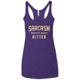 PRACTICE MAKES BITTER Women's Triblend Racerback Tank