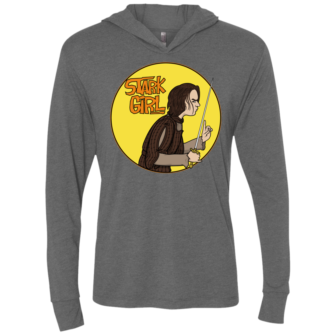 Stark girl Triblend Long Sleeve Hoodie Tee