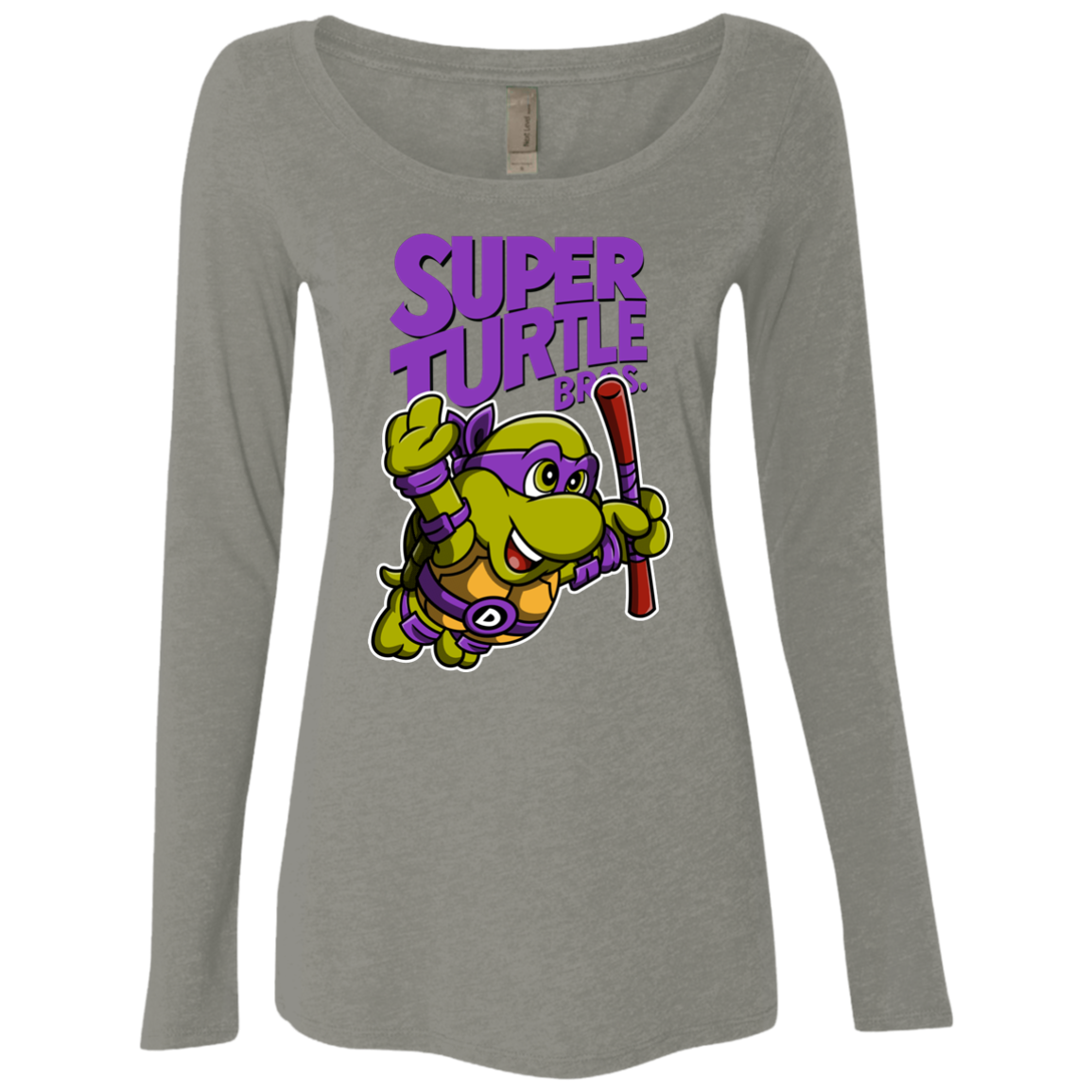 Super Turtle Bros Donnie Women's Triblend Long Sleeve Shirt