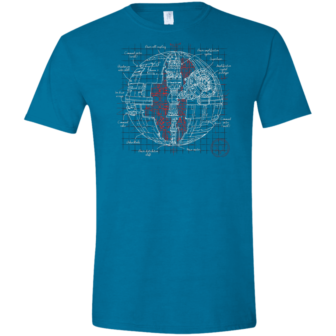 Death Star Plan Men's Semi-Fitted Softstyle