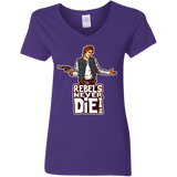 Rebels Never Die Women's V-Neck T-Shirt