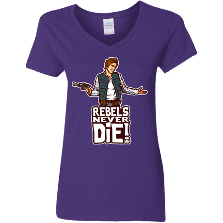 Rebels Never Die Women's V-Neck T-Shirt