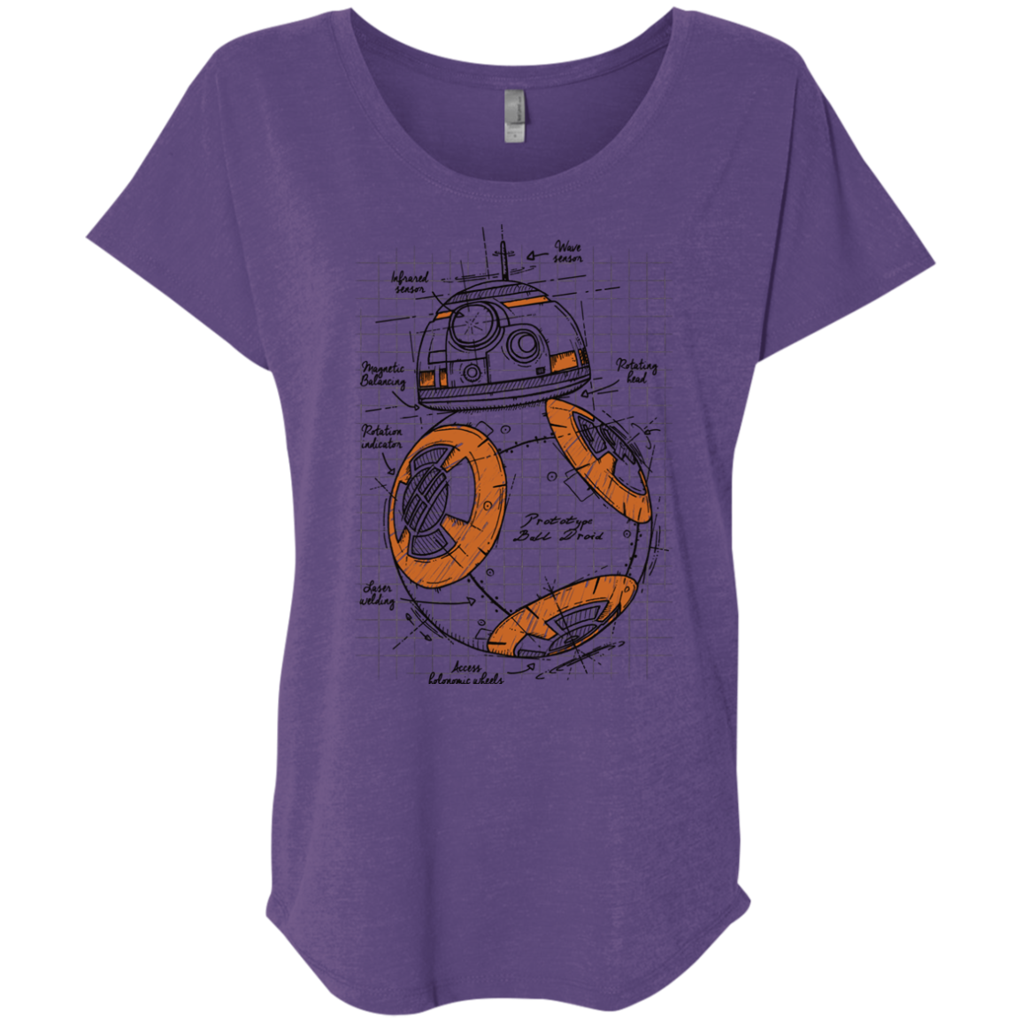 BB-8 Plan Triblend Dolman Sleeve