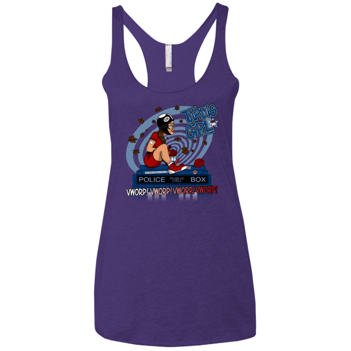 Tardis Girl Women's Triblend Racerback Tank