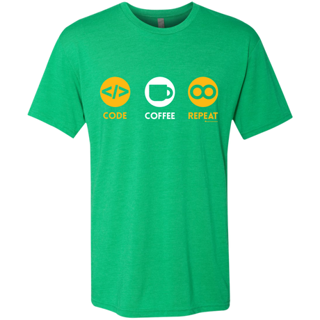 Code Coffee Repeat Men's Triblend T-Shirt