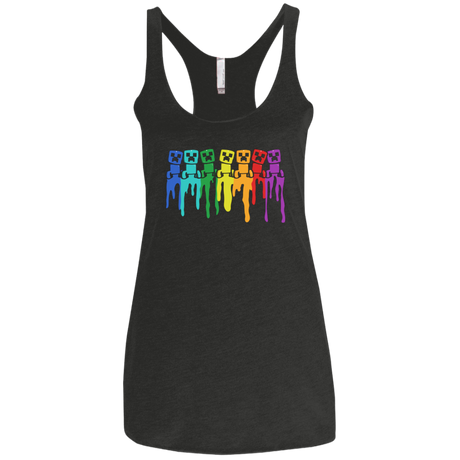 Rainbow Creeps Women's Triblend Racerback Tank