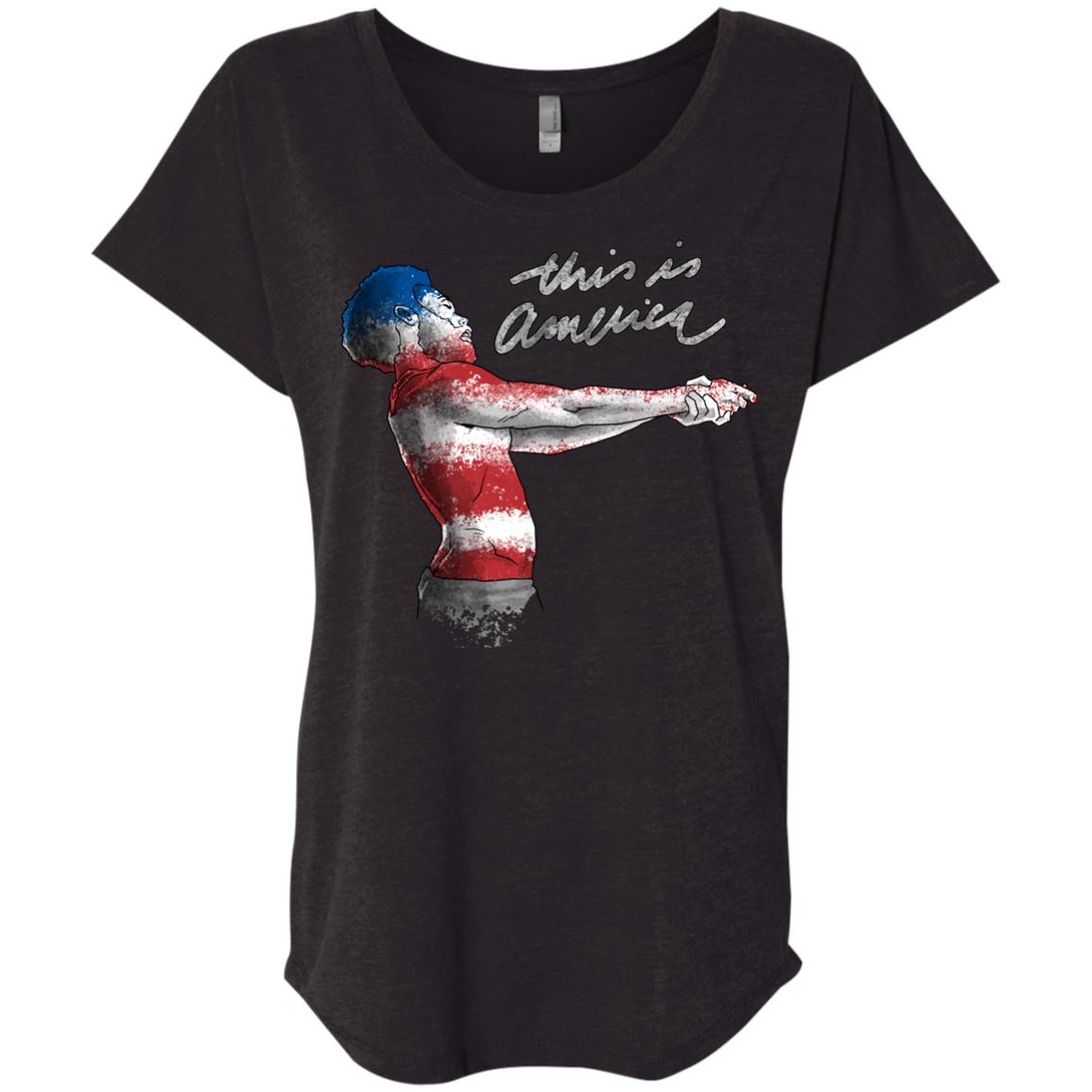 America Triblend Dolman Sleeve