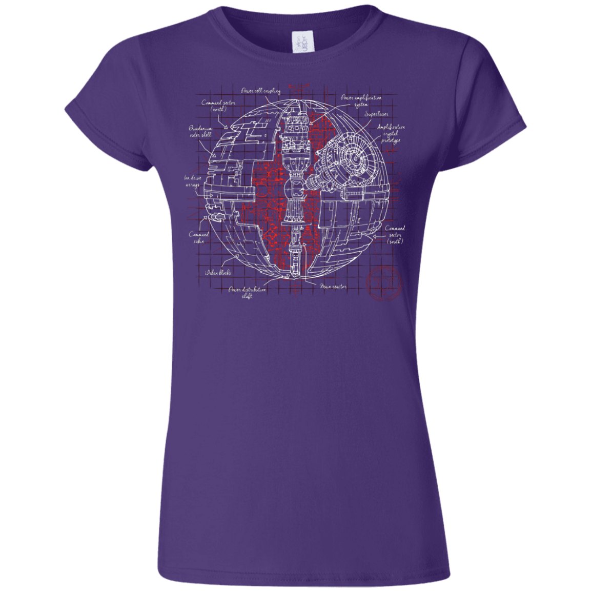 Death Star Plan Junior Slimmer-Fit T-Shirt