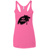 War is Coming Women's Triblend Racerback Tank