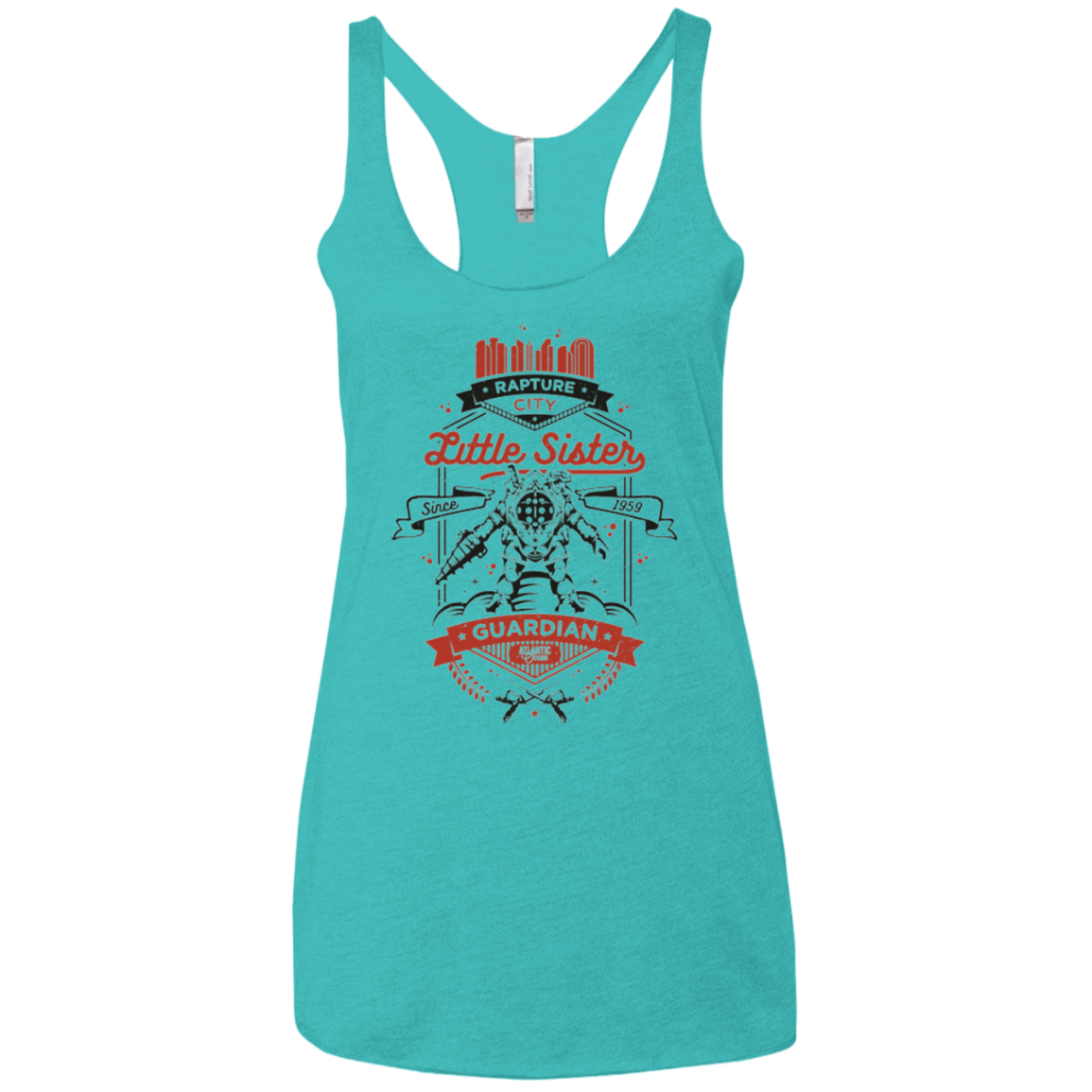 Little Sister Protector V2 Women's Triblend Racerback Tank
