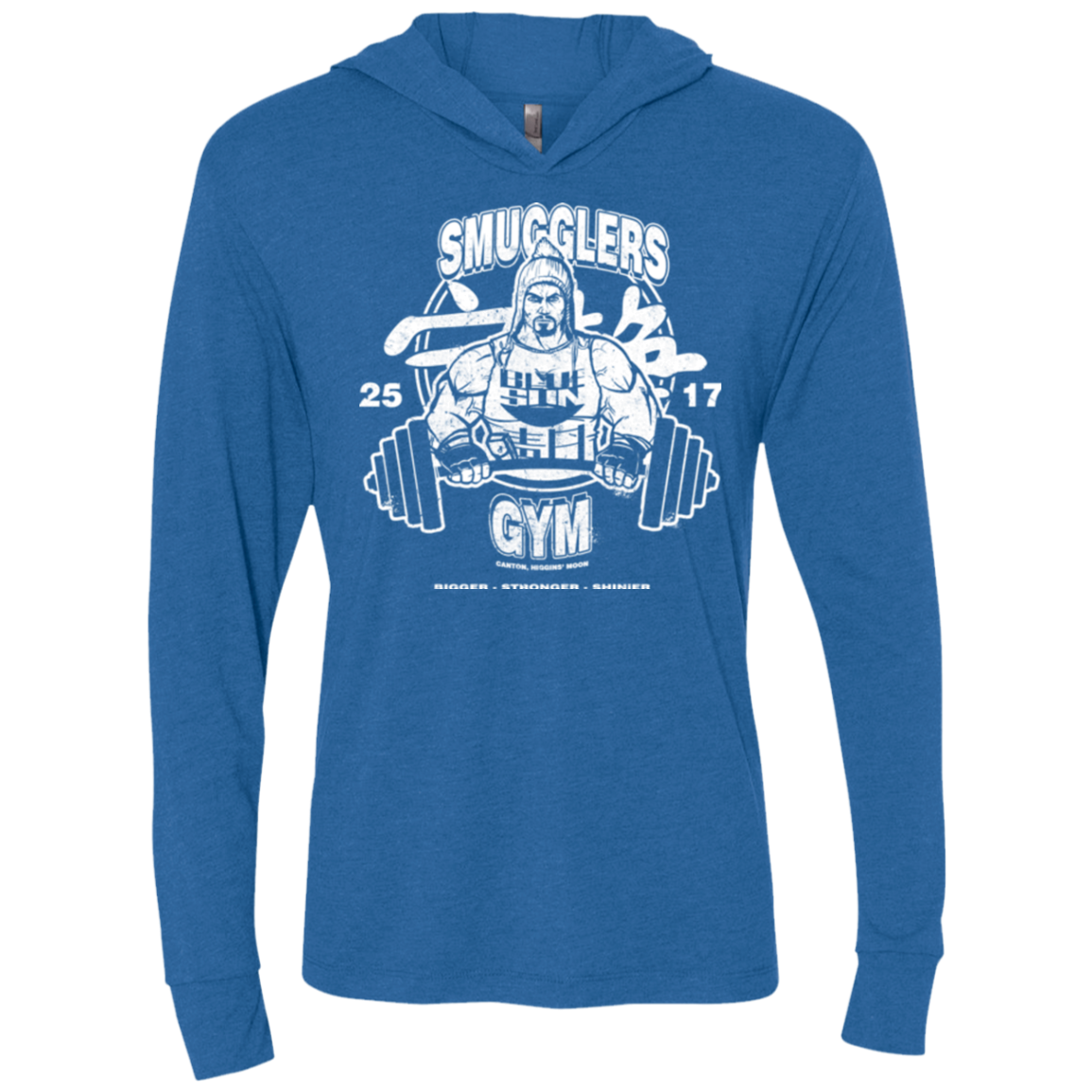Smugglers Gym Triblend Long Sleeve Hoodie Tee