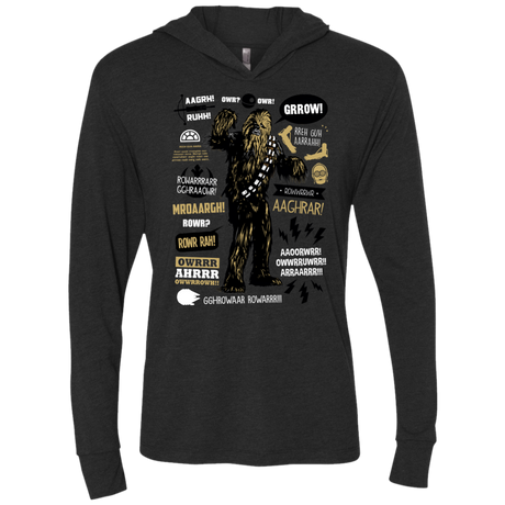 Wookie Famous Quotes Triblend Long Sleeve Hoodie Tee