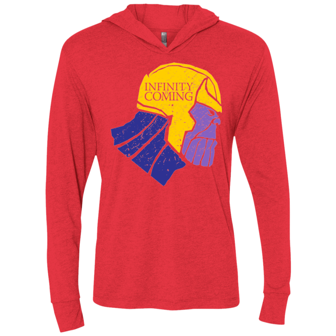 Infinity is Coming Triblend Long Sleeve Hoodie Tee