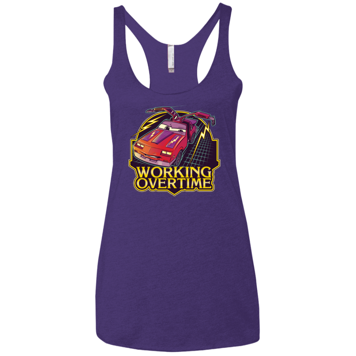 Working Overtime Women's Triblend Racerback Tank