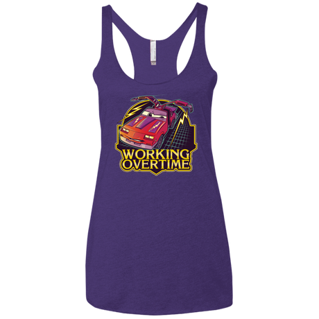 Working Overtime Women's Triblend Racerback Tank