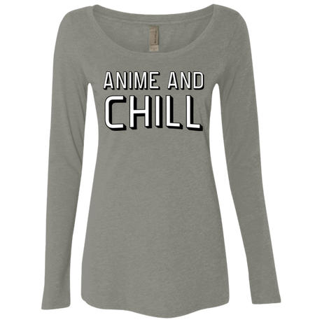 Anime and chill Women's Triblend Long Sleeve Shirt
