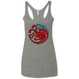Trinity of fire and ice V2 Women's Triblend Racerback Tank