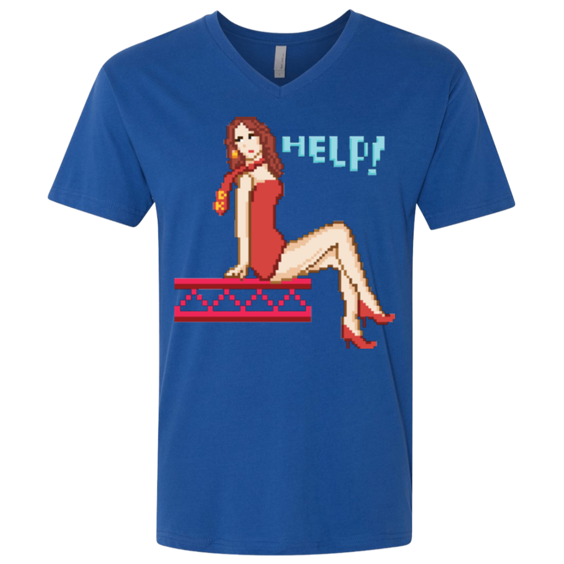 Pixel Pinup Pauline Men's Premium V-Neck