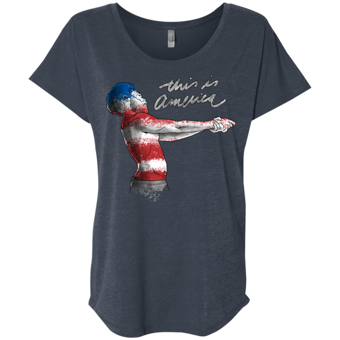 America Triblend Dolman Sleeve