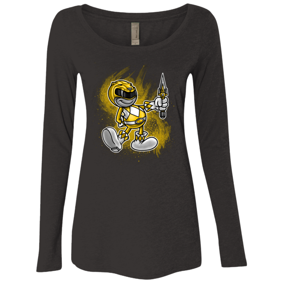 Yellow Ranger Artwork Women's Triblend Long Sleeve Shirt