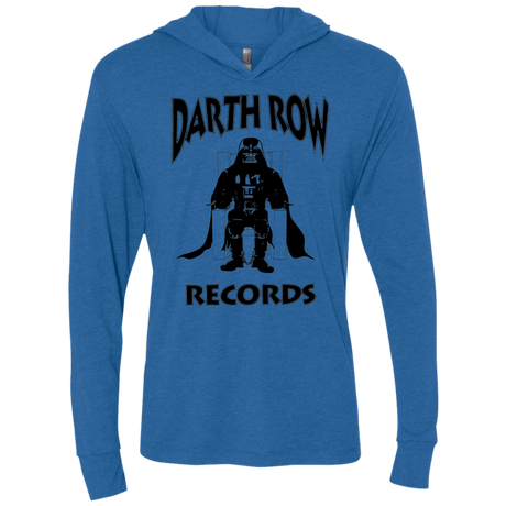 Darth Row Records Triblend Long Sleeve Hoodie Tee
