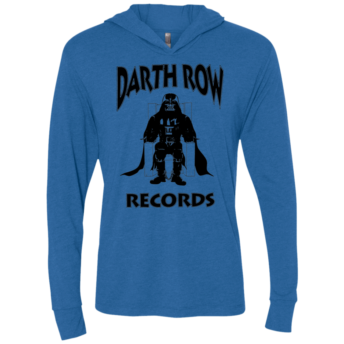 Darth Row Records Triblend Long Sleeve Hoodie Tee